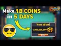 How to make 1 billion coins in 5 days by playing 9 ball pool