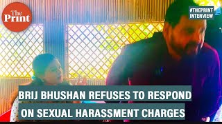 BJP MP & Ex-WFI Chief Brij Bhushan Singh walks out when questioned about sexual harassment charges