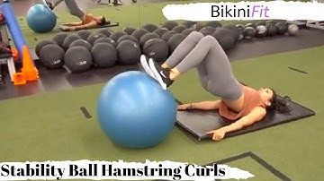 Stability Ball Hamstring Curls For Women | Exercise Ball Hamstring/Leg Curls