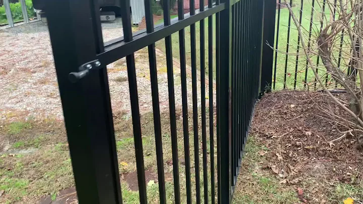 Cheap Hack for Black Aluminum Fence Drive Gates. Purchase from Lowes