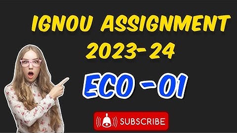 ECO 01 solved assignment 2023-24 #assignment #ignou #bcs  #assignment #Eco01 #eco01