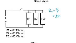 Resistors in a Parallel Circuit that are of the Same Value