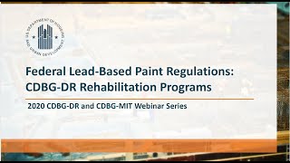 Lead Safe Housing in Disaster Recovery Housing Programs
