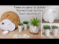 Apoio de panela marmorizando imitando Carrara e vasos /Diy/do it yourself/hazlo tu mismo/ ideias