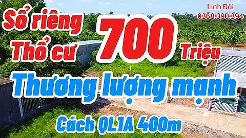 Kẹt tiền, bán lỗ lô đất thổ cư cách QL1A 400m nằm trong KDC khép kín.