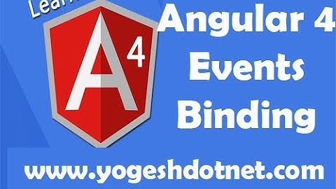 angular 4 event binding | Lecture 9 |