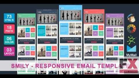 Preview Smily - Clean and Cool Responsive Email Template TFo