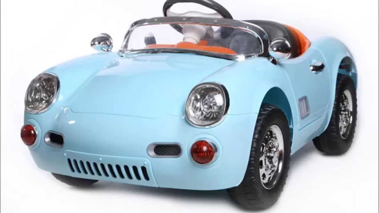 Voiture Enfant Electrique Chesil Retro 12volts Replique Porsche 356 Youtube