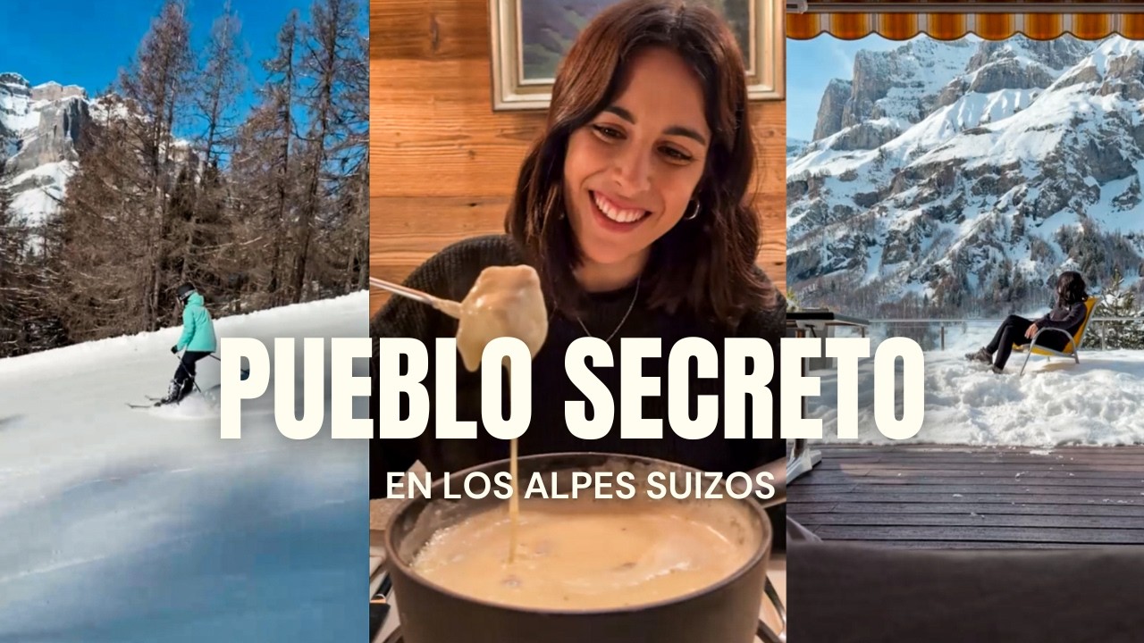 😱🏔️ El PUEBLO SECRETO de los ALPES suizos | 🎿♨️ Esquí, termas y nieve en Valais