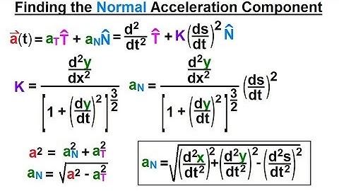 Calculus 3: Vector Calculus: Motion in Plane (11 of 15) Finding the Normal Acceleration Component