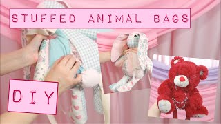 💖🖤 DIY Punk and Kawaii Plush Animal Bags from Scraps OR Thrifted Toys 🖤💖