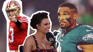 The gap between 49ers Brock Purdy and Eagles Jalen Hurts is MASSIVE: Joy Taylor on Speak