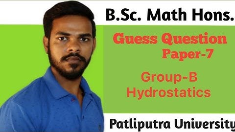 Hydrostatics Important Question |@LetsSolveTheMaths |Guess Question Hydrostatics| paper-7 (B) |