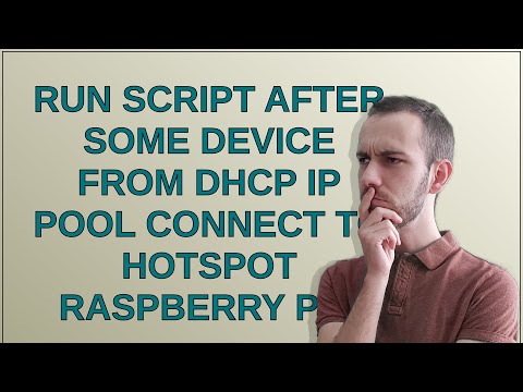 Raspberrypi: run script after some device from dhcp ip pool connect to hotspot raspberry pi 4