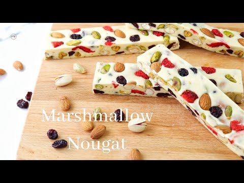 Homemade Marshmallow Nougat Recipe | Udflavors