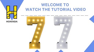 Honinda 4ft Marquee Light Up Number 7 DIY Tutorial