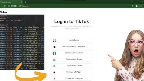 code crafter - TikTok Log In page - NO-TALKING