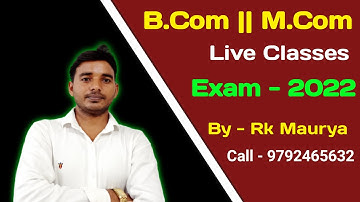B.Com || M.Com Online Classes