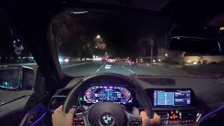 BMW M440i xDrive Coupe 2021 года POV Night Drive (3D Audio) (ASMR)