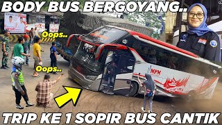 Body Bus Sampai Bergoyang Akibat Kandas, Trip Perdana Sopir Bus Cantik Melintas di Sitinjau Lauik,