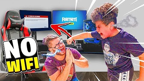 INTERNET SHUTDOWN PRANK ON MY LITTLE BROTHER! *NO FORTNITE ON QUARANTINE*