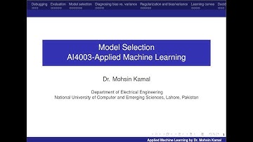 13 - Machine Learning (Model Selection, Bias, Variance, data set size, cross validation)