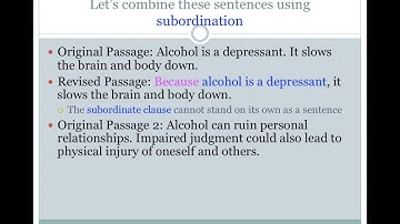Subordination and Coordination