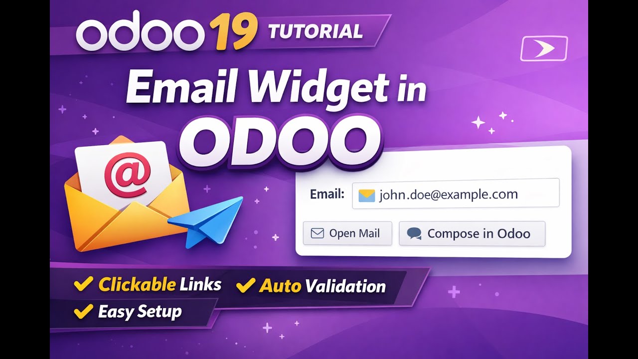 Odoo19 Tutorial || Email Widget in Odoo 19 || Part 64 - YouTube