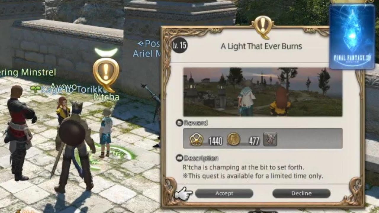 Final Fantasy 14 - Seasonal Event - A Light That Ever Burns - Lv.15