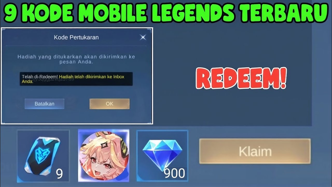 9 KODE REDEEM MOBILE LEGENDS TERBARU 🎁 | KODE REDEEM ML HARI INI ...