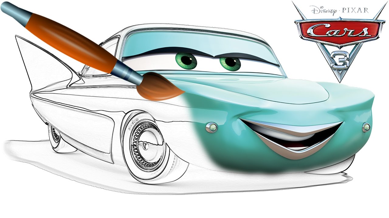 Download New character cars 3 Flo - Coloring Book - Pages Video For ...