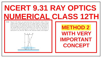 Fig 9.30 shows an equiconvex lens of refractive index 1.5 in contact with liquid layer. NCERT 9.31