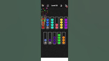 Ball sort color water puzzle level 55
