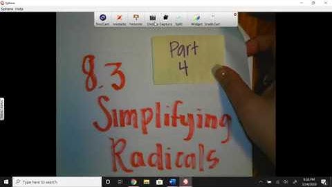 8.3 #11-14 Video Notes Simplifying Radicals