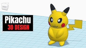 TinkerCAD - Tutorial for Beginners - How to 3D Design Pikachu - Pokemon