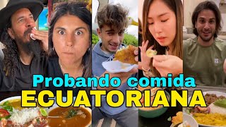 PROBANDO COMIDA ECUATORIANA | extranjeros prueban comida ecuatoriana