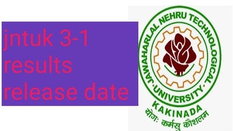 jntuk btech 3-1 results update