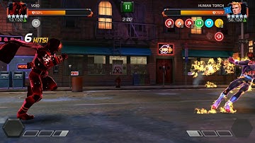 Void vs. Human Torch AQ Map 5 miniboss buffet node + linked node with 1% regeneration