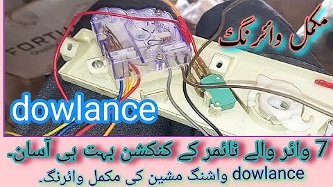 how to connection Indus washing machine 7 wire timer  ke connection Ka Tarika by nomi tacnical