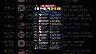 🚨6월 주식시장 뒤흔들 핵심 일정 총정리! CPI·FOMC·스페이스X 상장