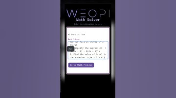 ai math solver for free and this is WEOPI.COM
