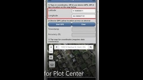 Mobile Data Collection: Recording Coordinates for Eco Plot Center