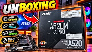 Unboxing MSI A520M-A PRO Motherboard 