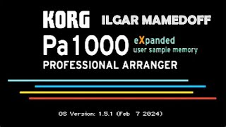 Korg Pa1000 Yeni Sistem Güncəlləməsi -2024 -Yükləmə Qaydası Izahı 480 Mb Ram New Operaiting System 