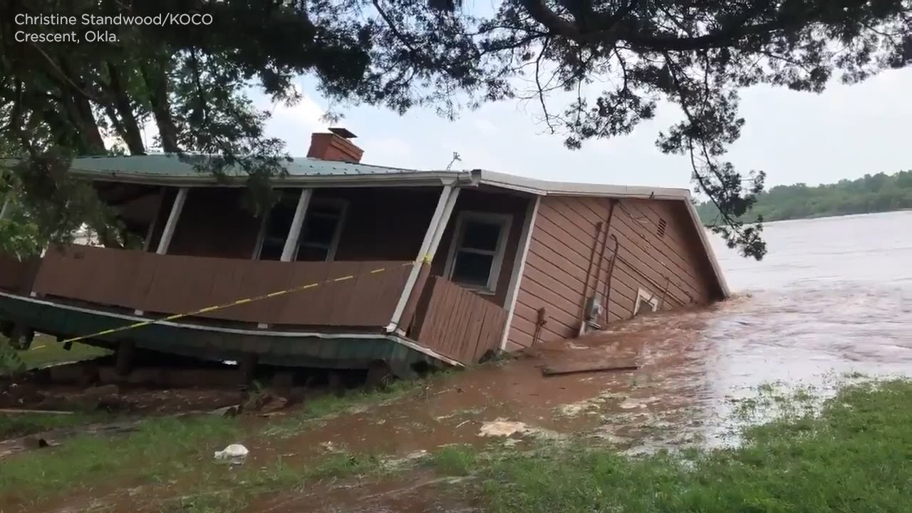 newspaper mockup Raging river rips home off its foundation, sweeps it away