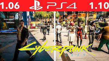 Cyberpunk 2077 PS4 PATCH 1.10 Crowd Traffic Comparison