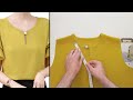 One of the secrets of neck stitching  when merging the front with the back