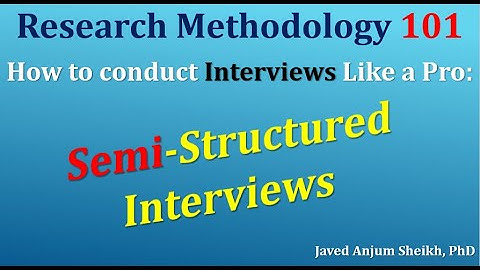 How to conduct Semi-structured Interviews Like a Pro: Research Methodology 101