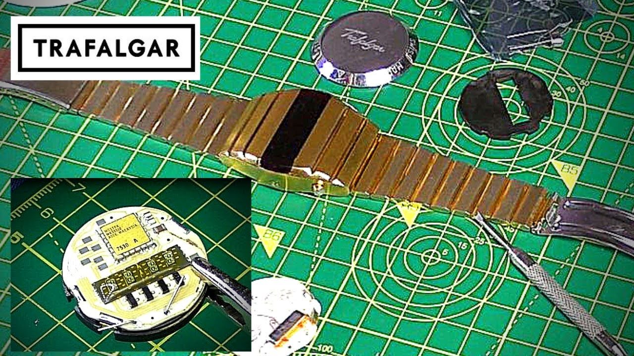 Trafalgar LED watch oscillator crystal replacement (repair attempt).