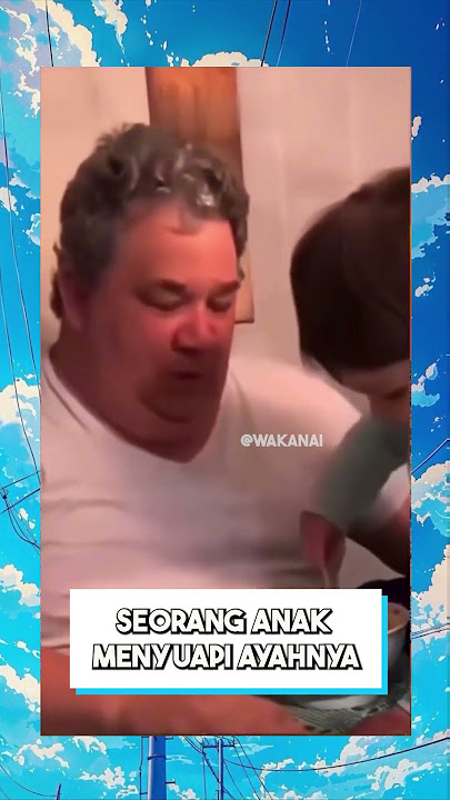 seorang anak menyuapi ayahnya  #ngakak #anak #family #keluarga